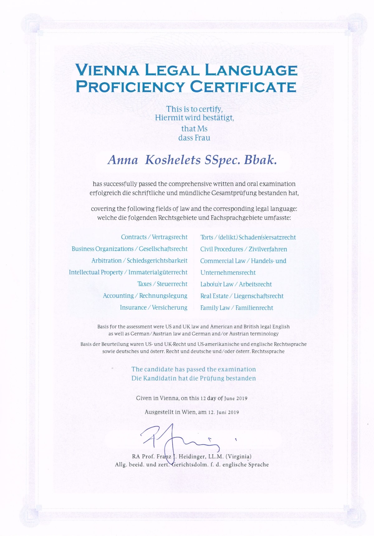 Anna Koshelets - Language Expert